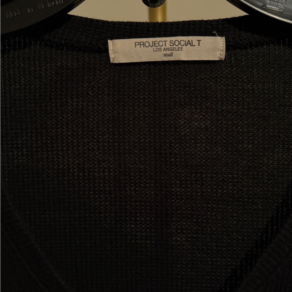Project Social T Black Henley Top (size s) - Picture 2 of 2